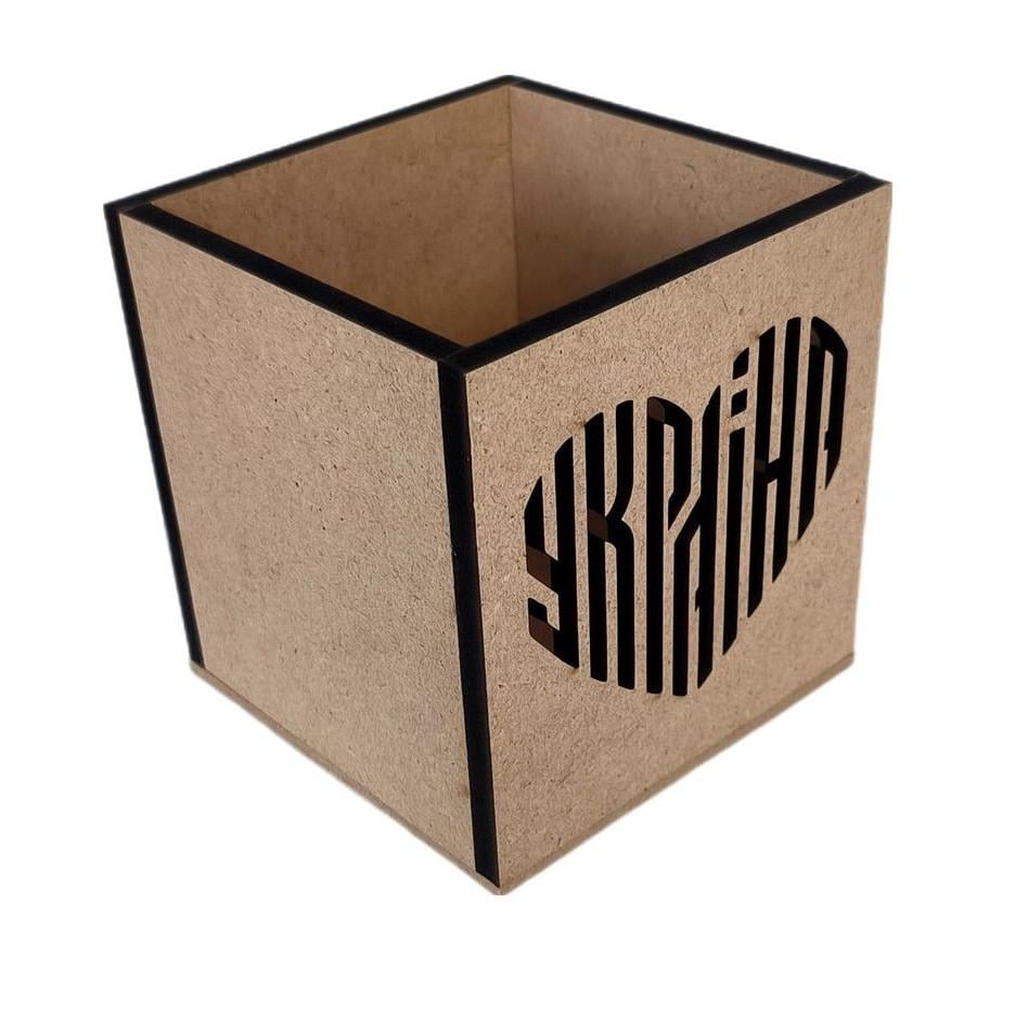 Стакан ROSA Talent "Украина" МДФ 10х10х10 см (1351)