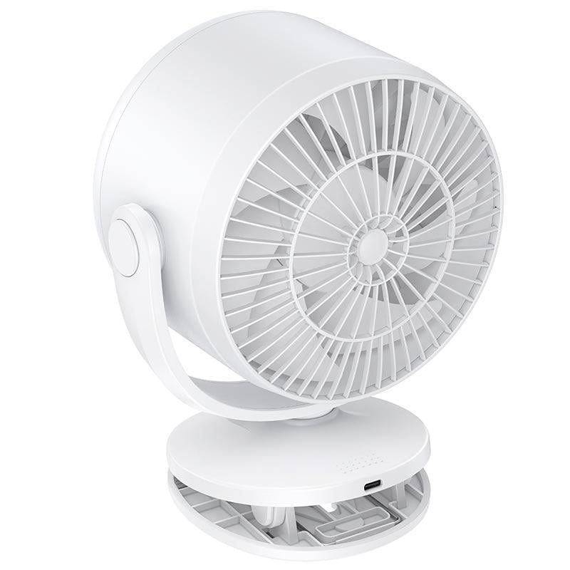 Вентилятор портативний настільний Hoco HX608 на прищіпці з LED дисплеєм 3600 mAh White (cf473844) - фото 6 Вентилятор портативний настільний Hoco HX608 на прищіпці з LED дисплеєм 3600 mAh White (cf473844) - фото 6