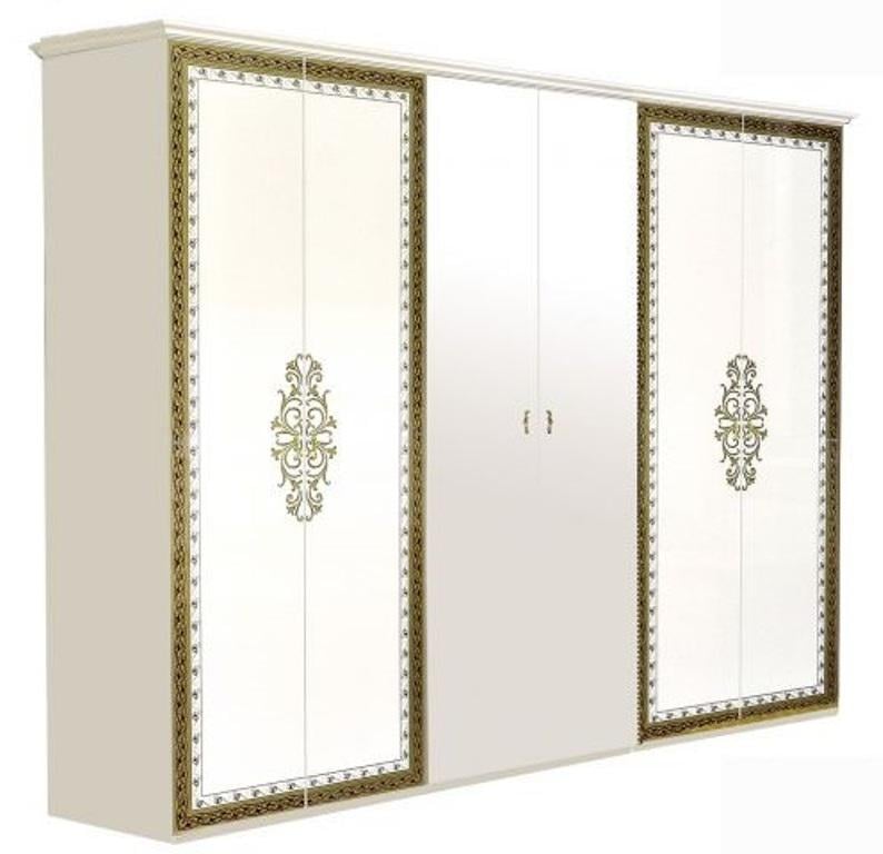 Распашной шкаф Світ Меблів София 6Д в спальню 2745x620x2215 из ДСП цвет Белый