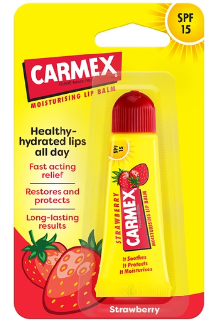 Бальзам для губ Carmex зі смаком суниці туба 10 г