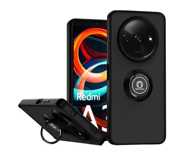 Чохол - накладка TPU Color Matte Ring для Xiaomi Redmi A3 Чорний