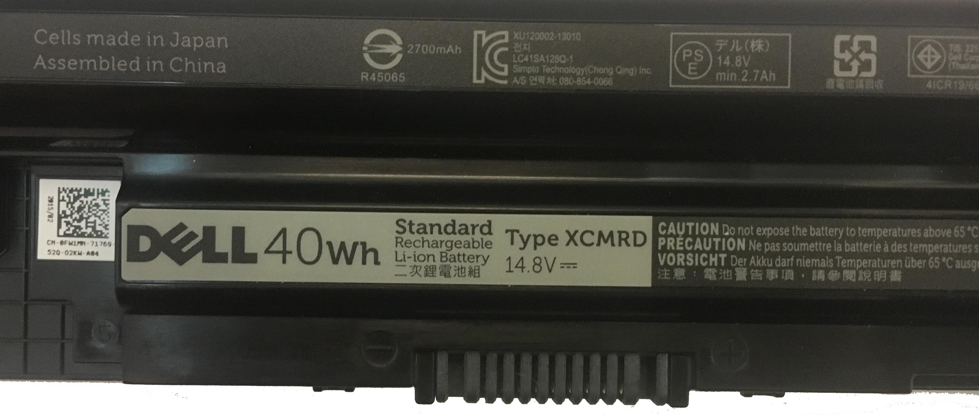 Акумуляторна батарея Dell XCMRD 40Wh (1010-14) - фото 2 Акумуляторна батарея Dell XCMRD 40Wh (1010-14) - фото 2