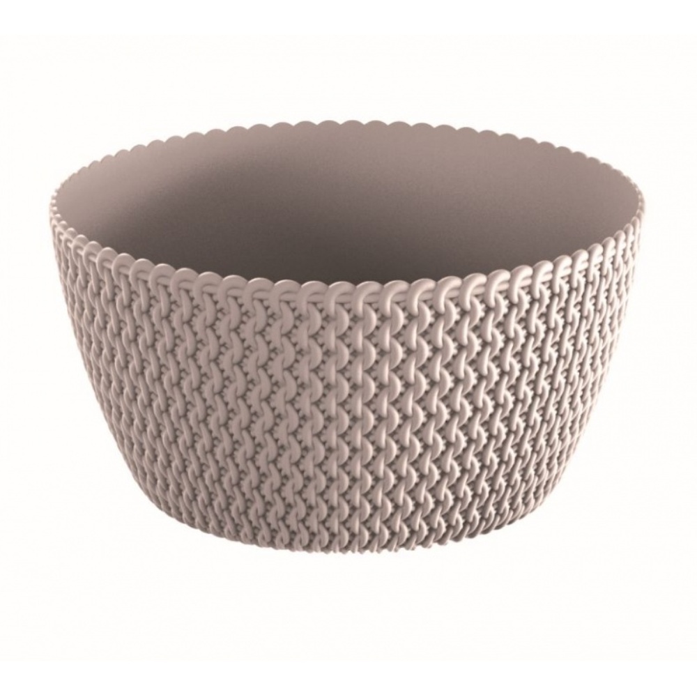 Кашпо для цветов Prosperplast Splofy Low Н-12,3 см Мокко (25975-7529)