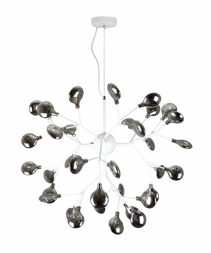 Люстра молекула подвесная Lighthouse LS-17117-36 WH/BK плафоны черные Белый