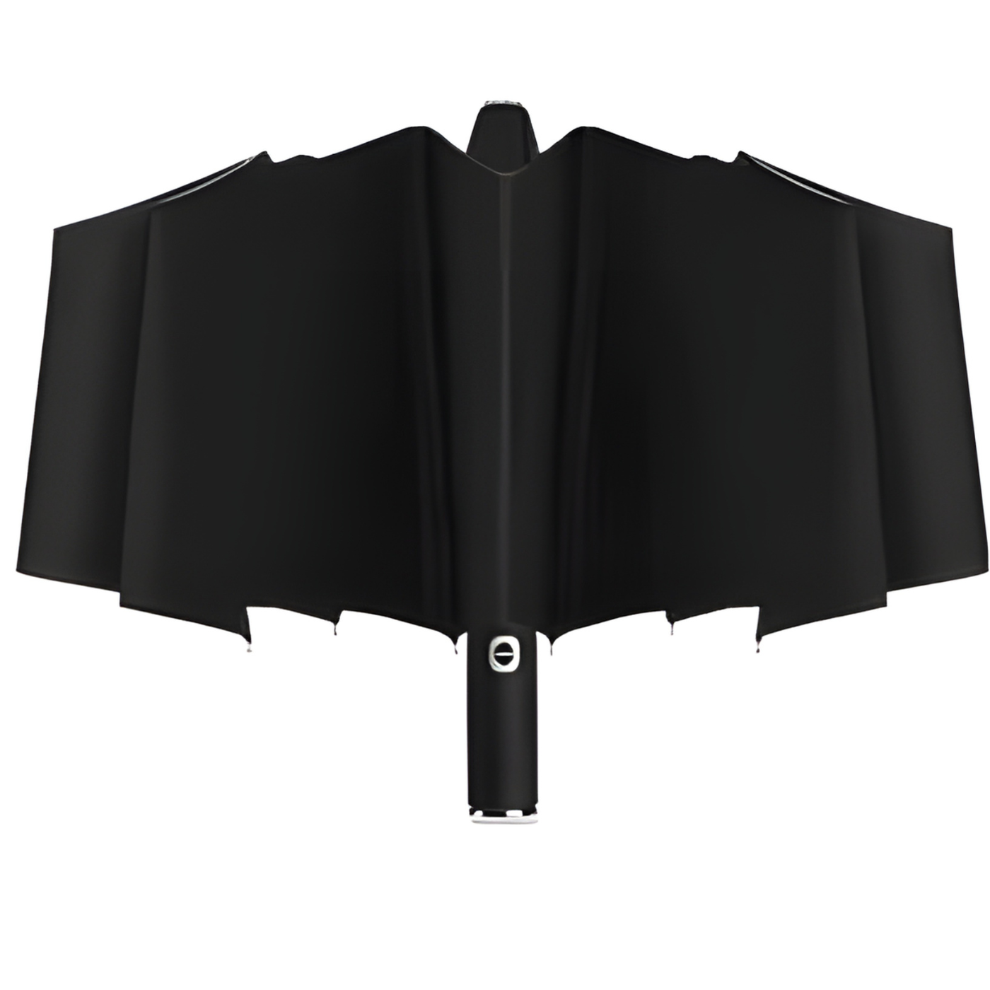 Парасолька з Led-ліхтариком від дощу сонця автоматична 10 спиць діаметр 98 см Чорний