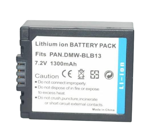 Аккумулятор DMW-BLB13 аналог DMW-BLB13E DMW-BLB13PP DMW-BLB13GK для фотоаппаратов Panasonic 1300 ma