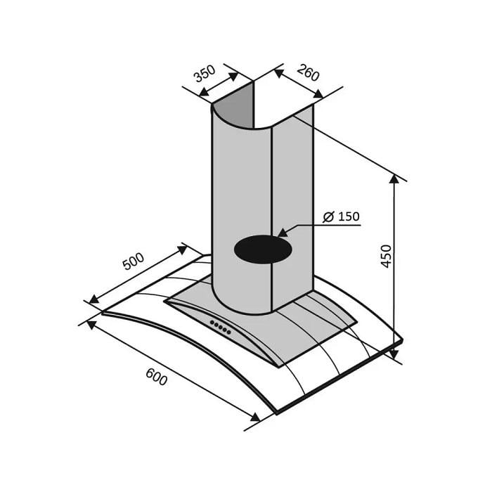 Витяжка Ventolux FERRARA 60 INOX 900 PB (11155) - фото 7 Витяжка Ventolux FERRARA 60 INOX 900 PB (11155) - фото 7