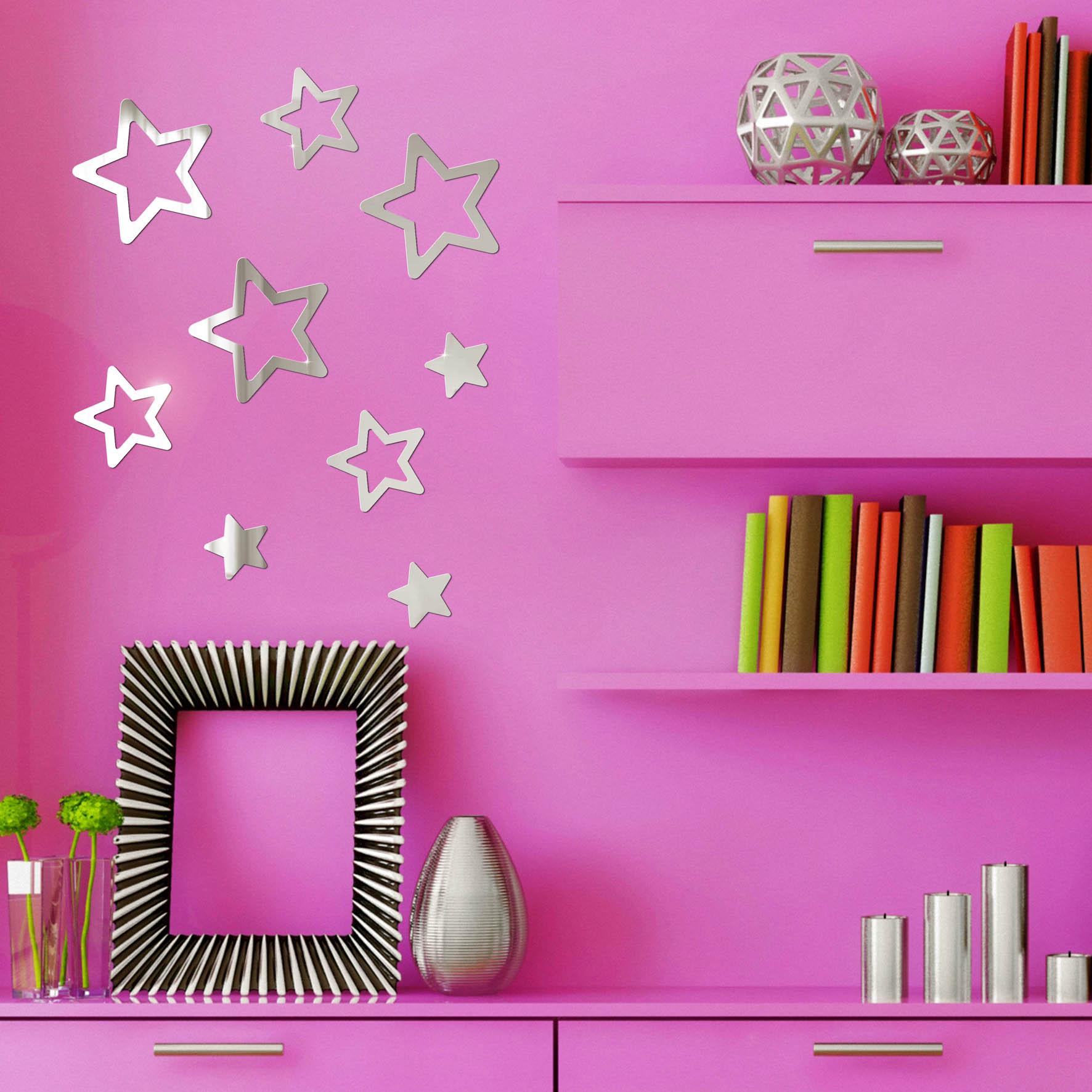 Декор зеркальный настенный Звезда Серебряный - фото 4