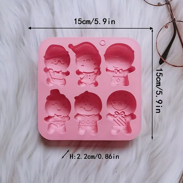 Форма силиконовая для печенья/конфет Розовый (SAM-6890) - фото 3