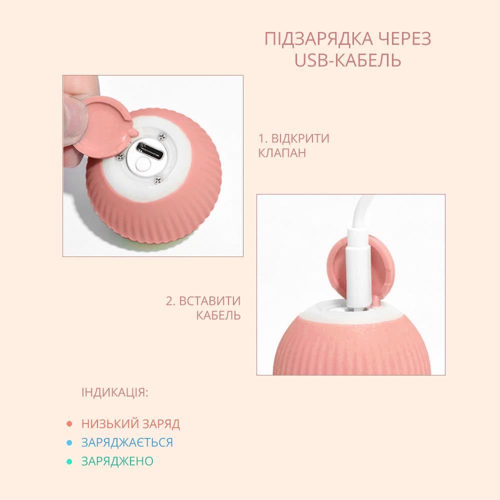 М’ячик для тварин PetGravity Рожевий (12426299) - фото 7