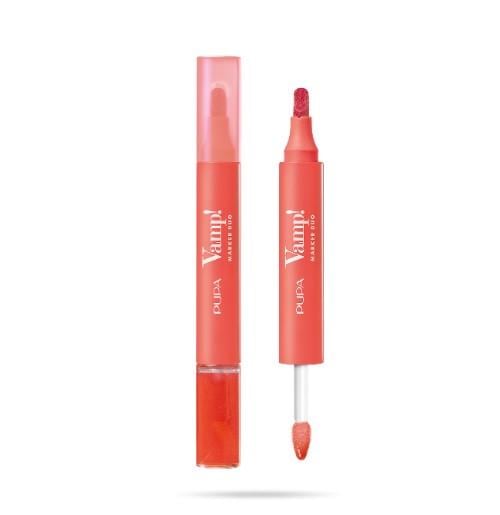 Тінт для губ двосторонній Pupa Vamp Marker Duo Lip Marker&Oil-gloss 009 jelly coral 1,4Lip marker/oil-gloss 2,6 мл