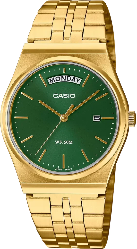 Мужские наручные часы Casio MTP-B146G-3A Timeless Collection со стальным корпусом Зеленый (2898107150)
