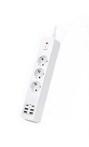 Подовжувач BKL 03 2 м на 3 роз'єми/4 USB/2Type-C Port (16-114)