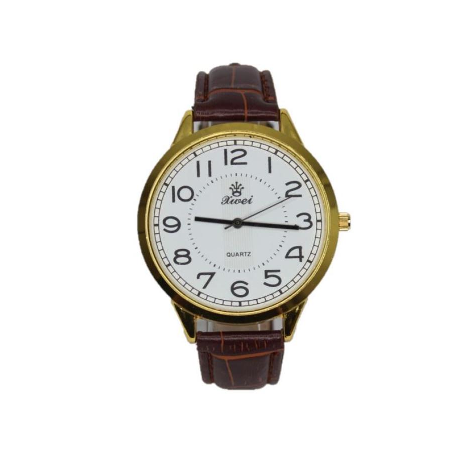 Часы мужские на ремешке Xwei d-42 Gold White Brown (3593)