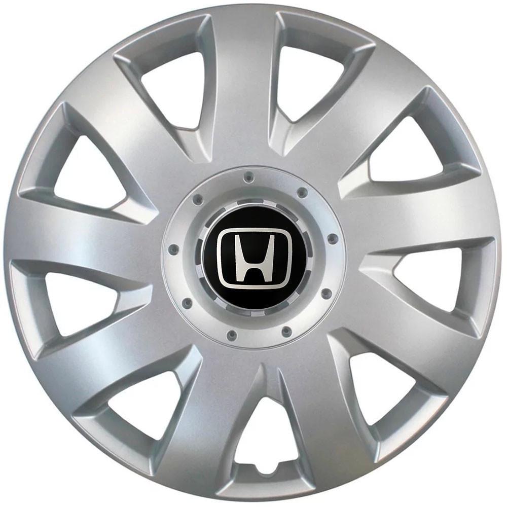 Ковпаки SJS 311 з логотипом Honda R15 4 шт. Сріблястий
