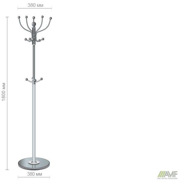 Вешалка напольная AMF Holding Аврора Y-318 1800х380 Черный (41208) - фото 2 Вешалка напольная AMF Holding Аврора Y-318 1800х380 Черный (41208) - фото 2