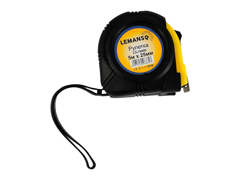 Рулетка Lemanso LTL70009 5 м х 25 мм Желто-черный (6406)