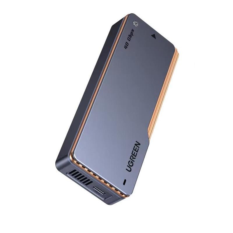 Карман внешний UGREEN D703 Intel Chipset 40 Гбит/с NVMe корпус для твердотельного накопителя адаптер M.2/USB 4.0 для M.2 NVME PCIE Grey (65727)