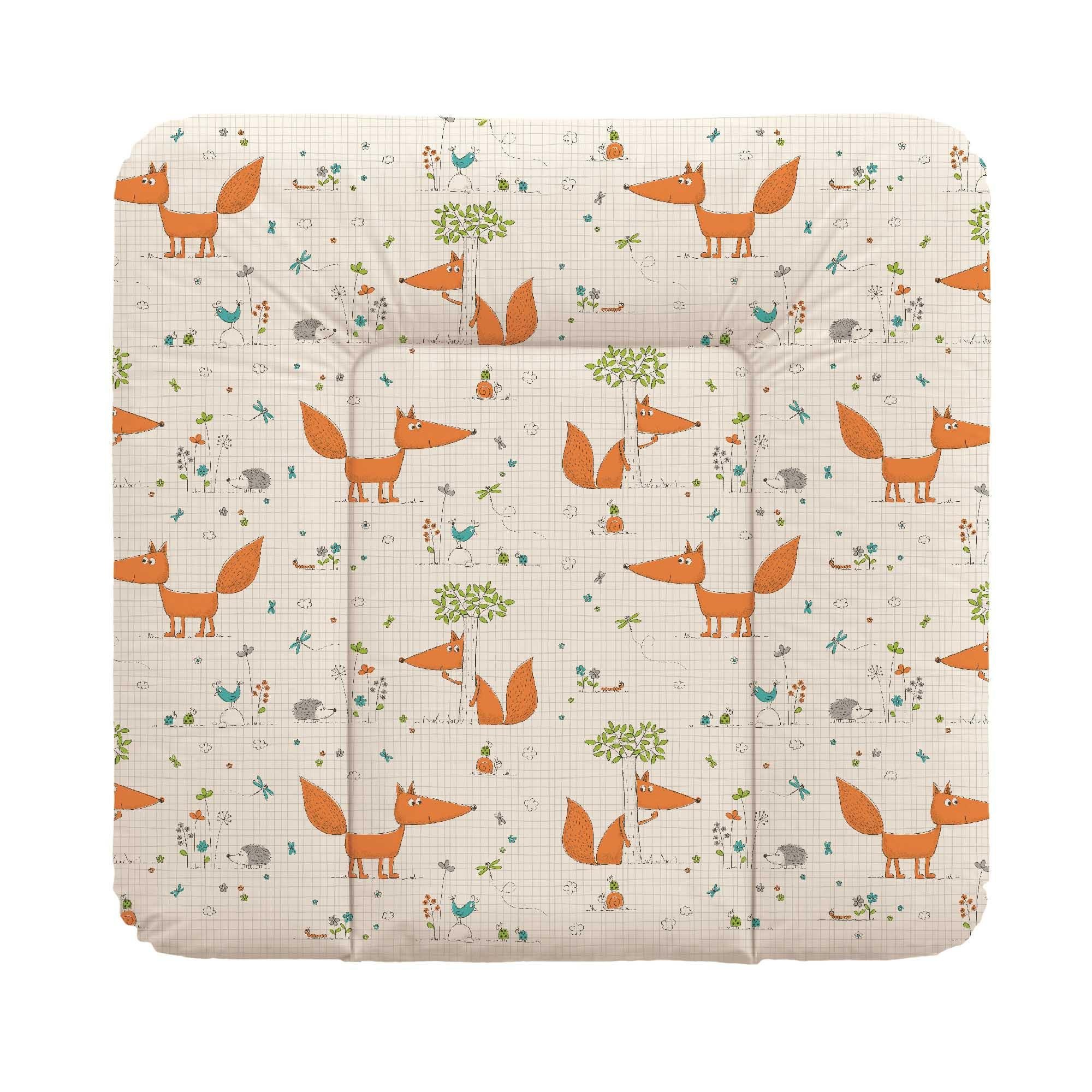 Матраc пеленальний Ceba Baby 75x72 см м'який на комод Fox ecru