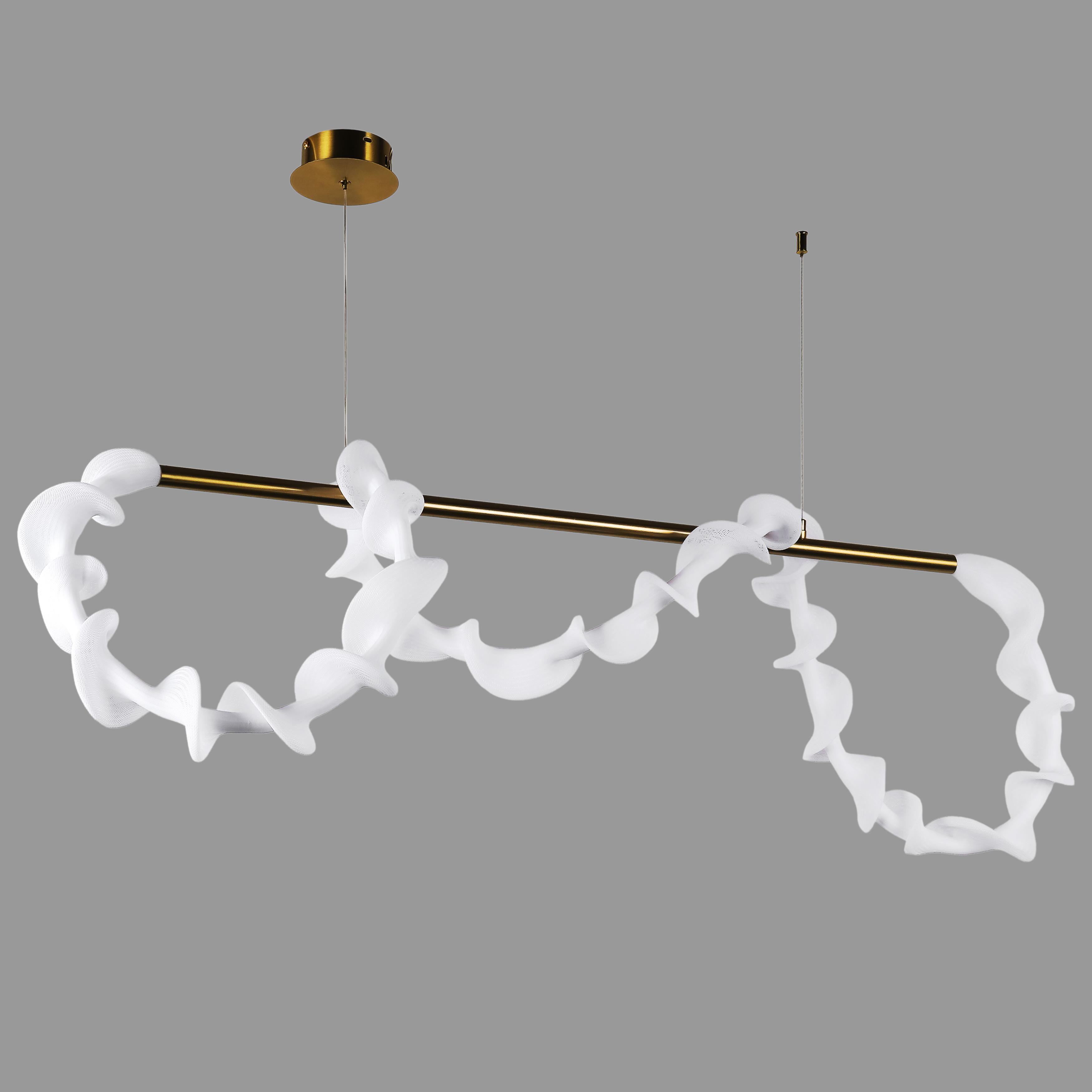 Люстра подвесная длинная из гибкого каната в стиле арт-деко Бронзовый (81-3177 (1200) AB)