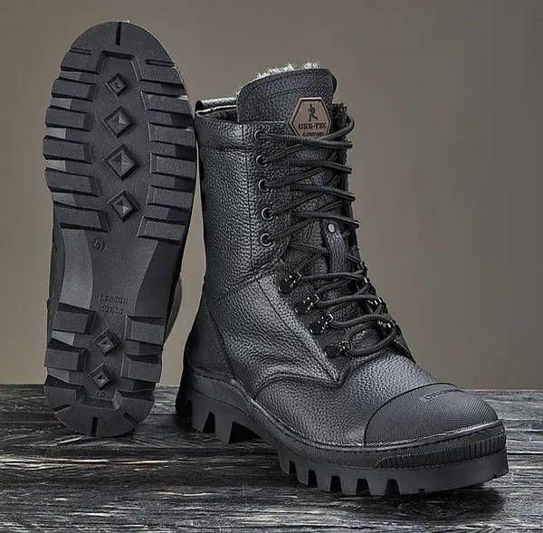 Берці шкіряні зимові KIBORG BLACK на натуральному хутрі р. 46 Чорний (s154917) Берці шкіряні зимові KIBORG BLACK на натуральному хутрі р. 46 Чорний (s154917)