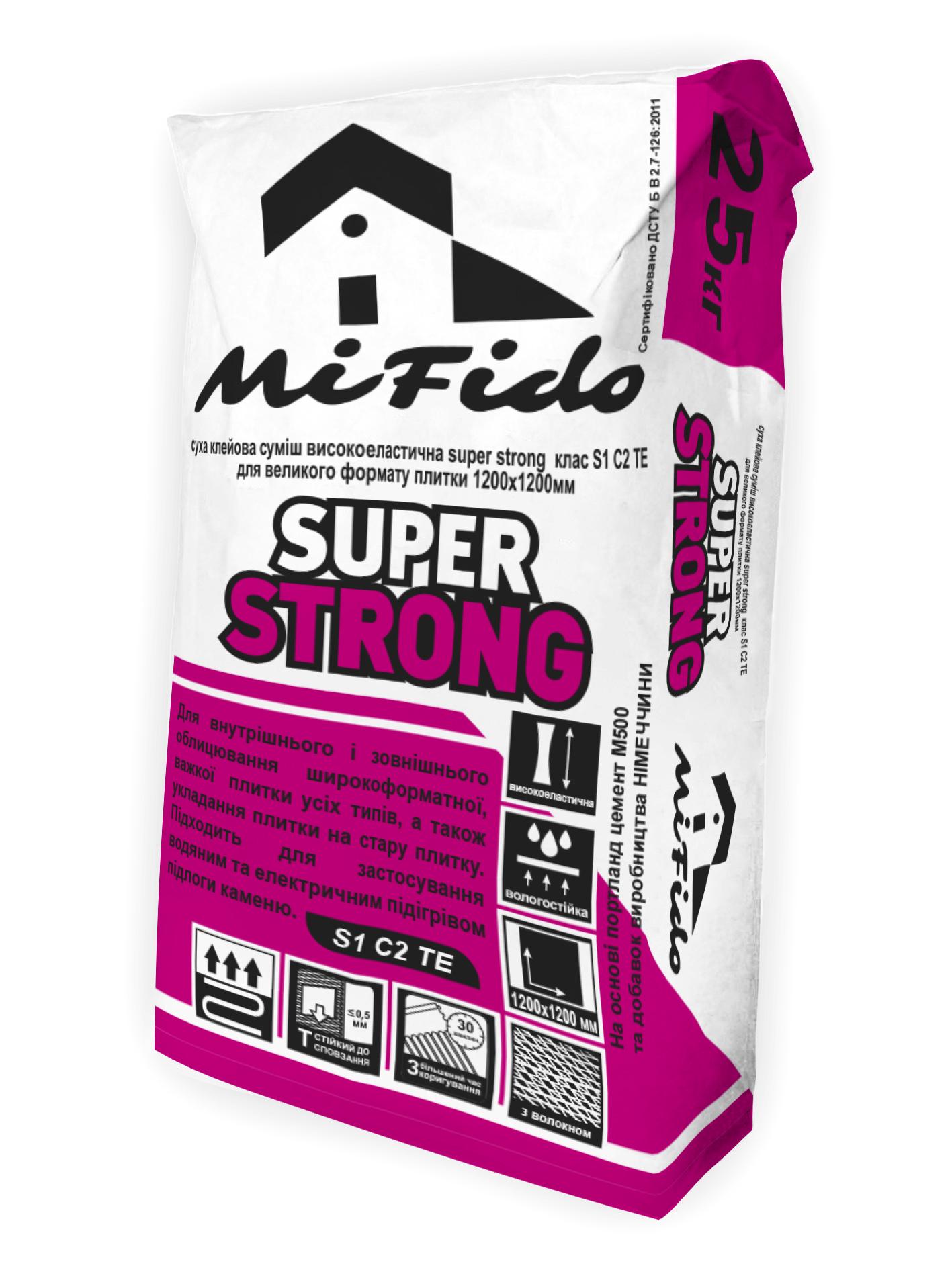 Клей для плитки MiFido SUPER STRONG 25 кг (20124)