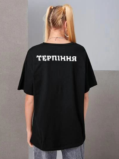 Футболка жіноча з мерчем 61-043 XXL Чорний (40963)