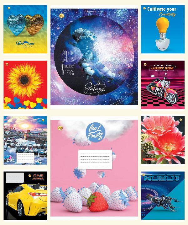 Зошити учнівські у лінійку Люкс 12431 Мікс 1 36 арк. 20 шт. в уп. (MTT-164601)