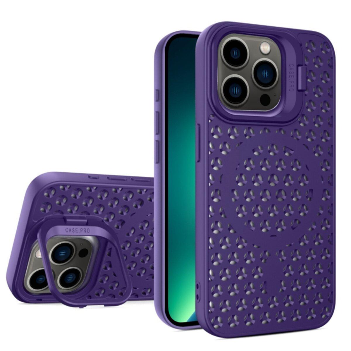 Противоударный чехол с подставкой Cosmic Grater Stand for Apple iPhone 13 Pro Max Purple
