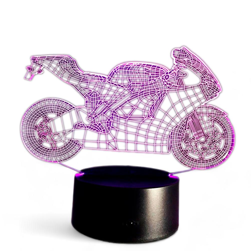 Ночник 3D Мотоцикл на батарейках и USB 10х18х16 см 11 режимов (27-OS1-2063) Ночник 3D Мотоцикл на батарейках и USB 10х18х16 см 11 режимов (27-OS1-2063)