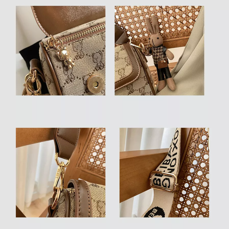 Жіноча сумка крос-боді Beibaobao через плече з брелоком - фото 7