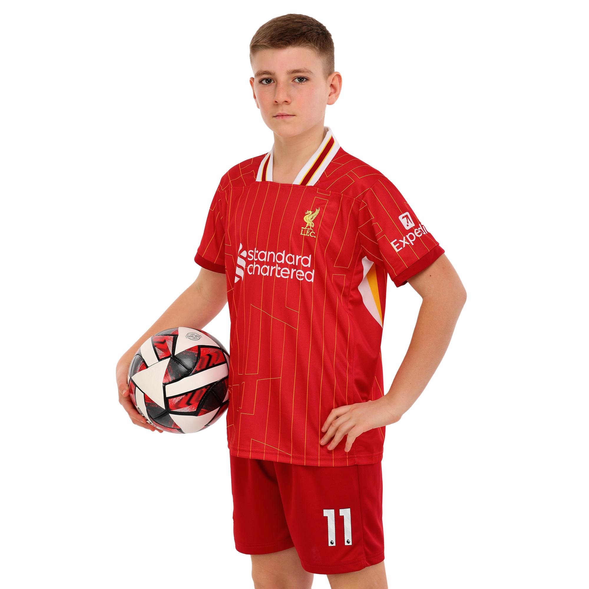Футбольная форма детская LIVERPOOL SALAH 11 домашняя 2025 р. 28 145-150 см Красно-белый (CO-4618-28)