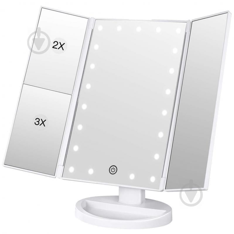 Зеркало Mirror Superstar Magnifying для макияжа с LED - подсветкой Белое (210027 Mirror)