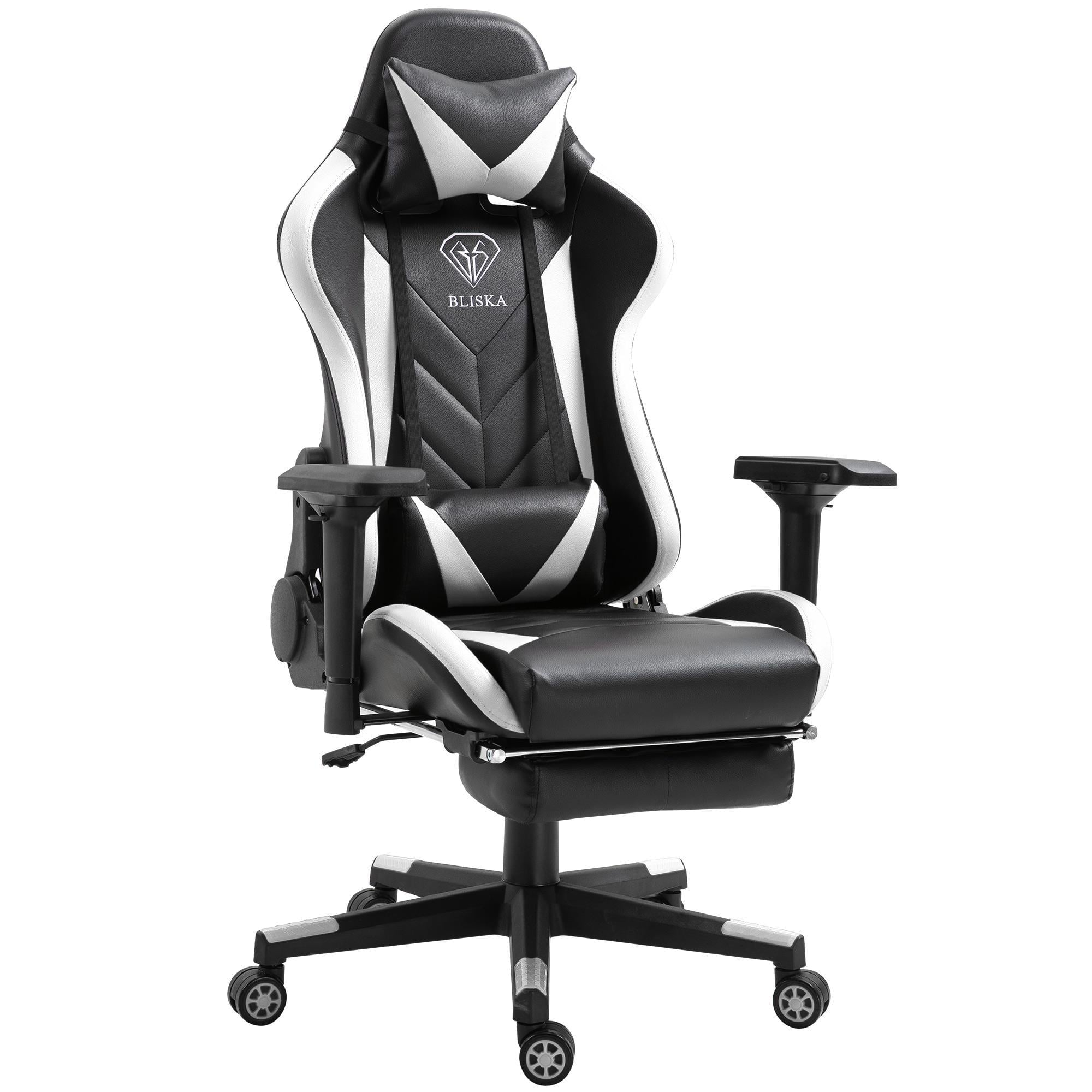 Геймерское кресло игровое с подставкой для ног до 120 кг Белый (ts-bs5903)