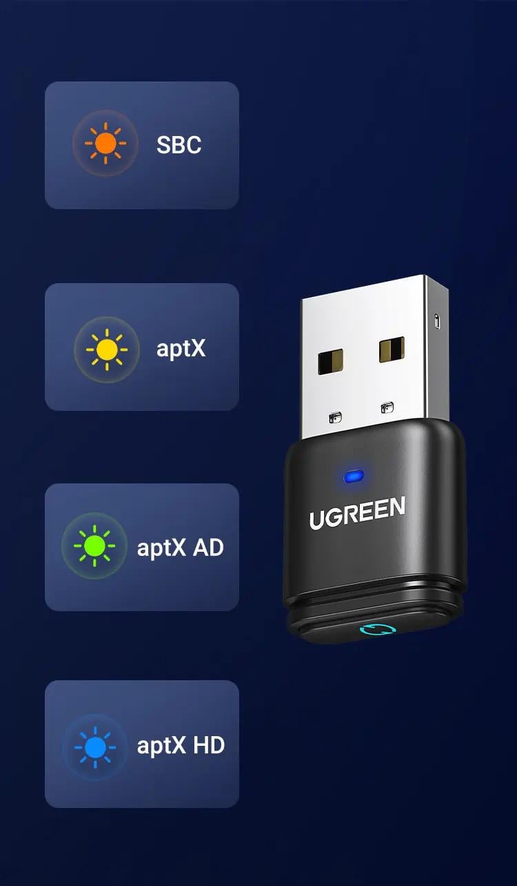 Адаптер Bluetooth UGREEN CM668 (15765A) - фото 8