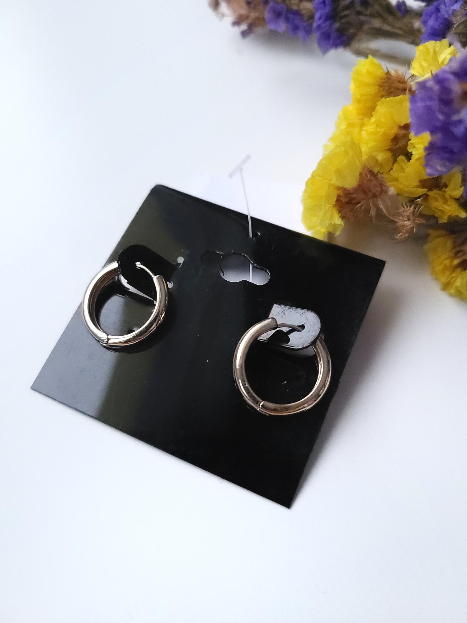 Серьги круглые Золотистый (10758)