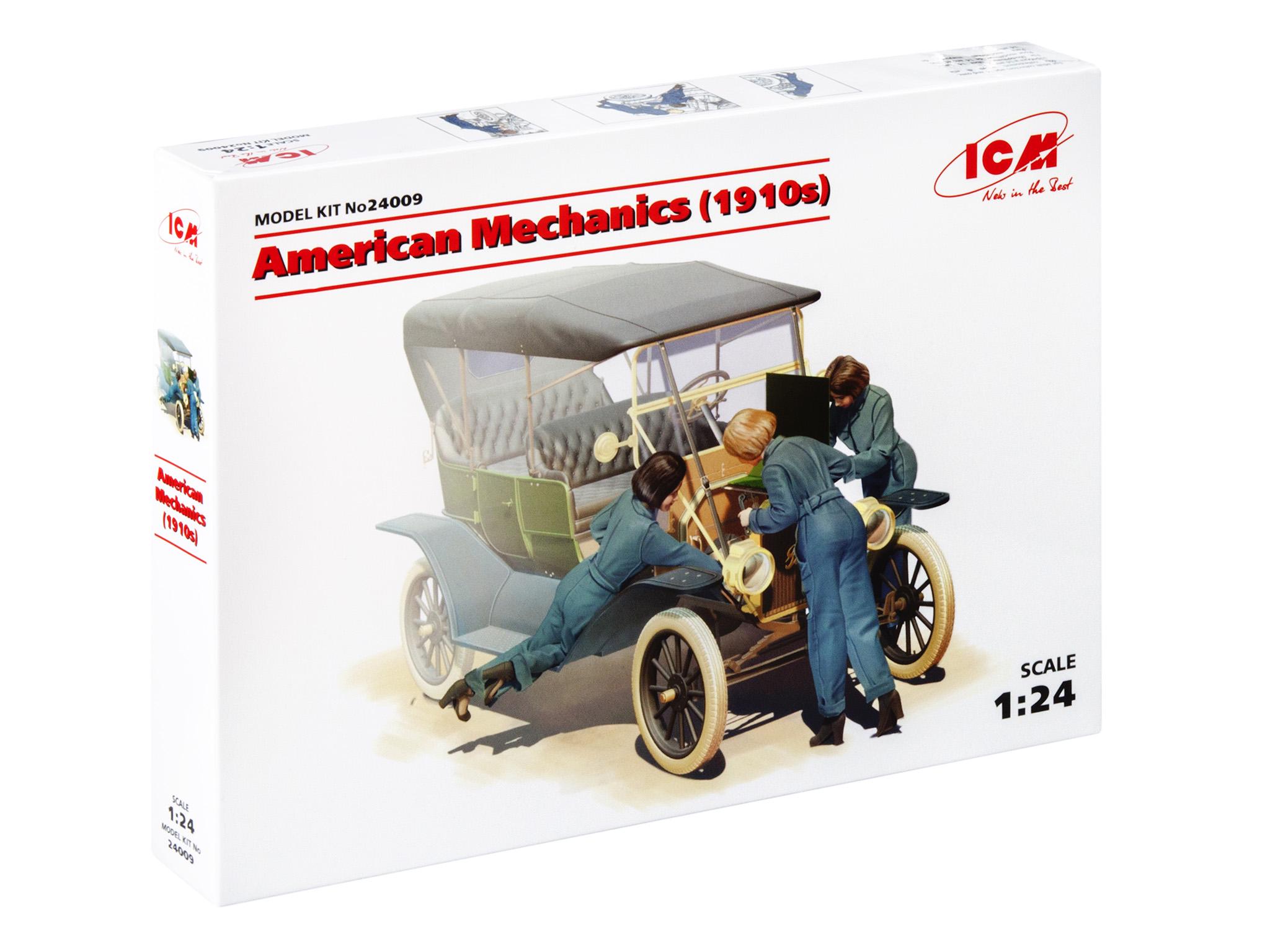 Збірна модель ICM американські автомеханіки 1910-і рр. 3 фігури (24009)
