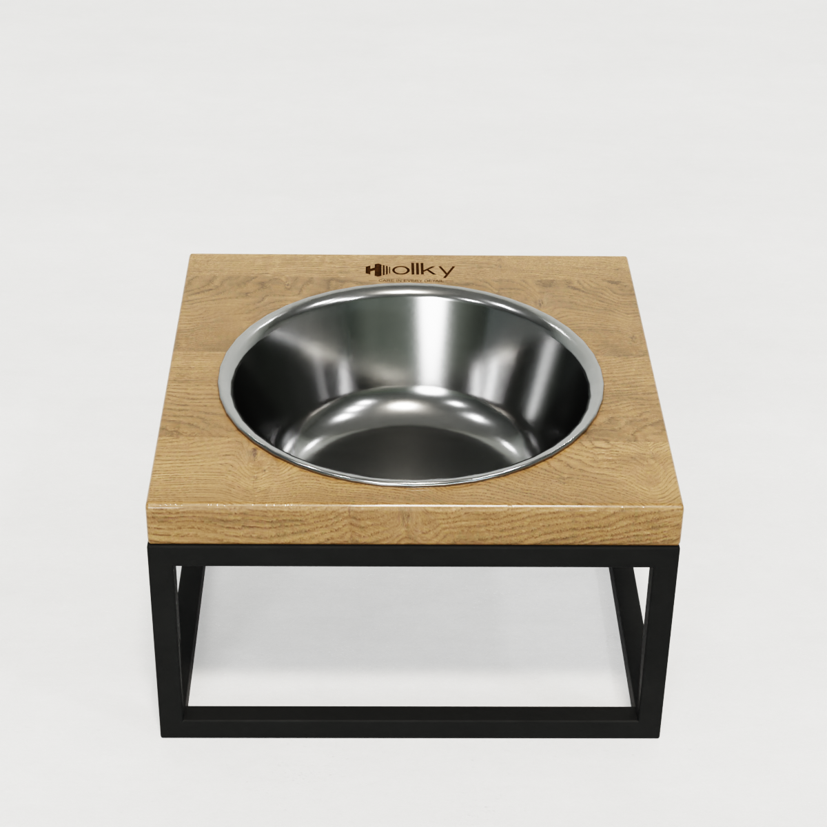 Миска на подставке для кошек и средних собак Hollky Base Solo M 0,8 л (M-212110-BLNT) - фото 2