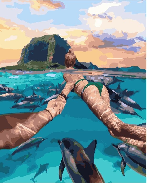 Картина по номерам Brushme Следуй за мной Маврикий (GX24878)