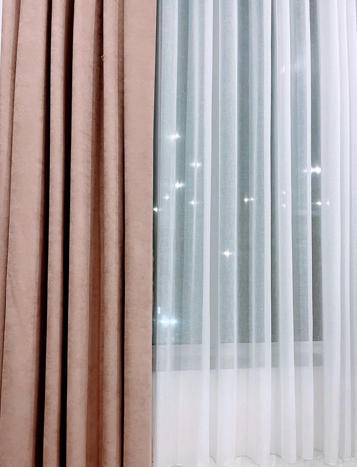 Шторы микровелюр Renas 1,5х2,7 м 2 шт. Светло-розовый