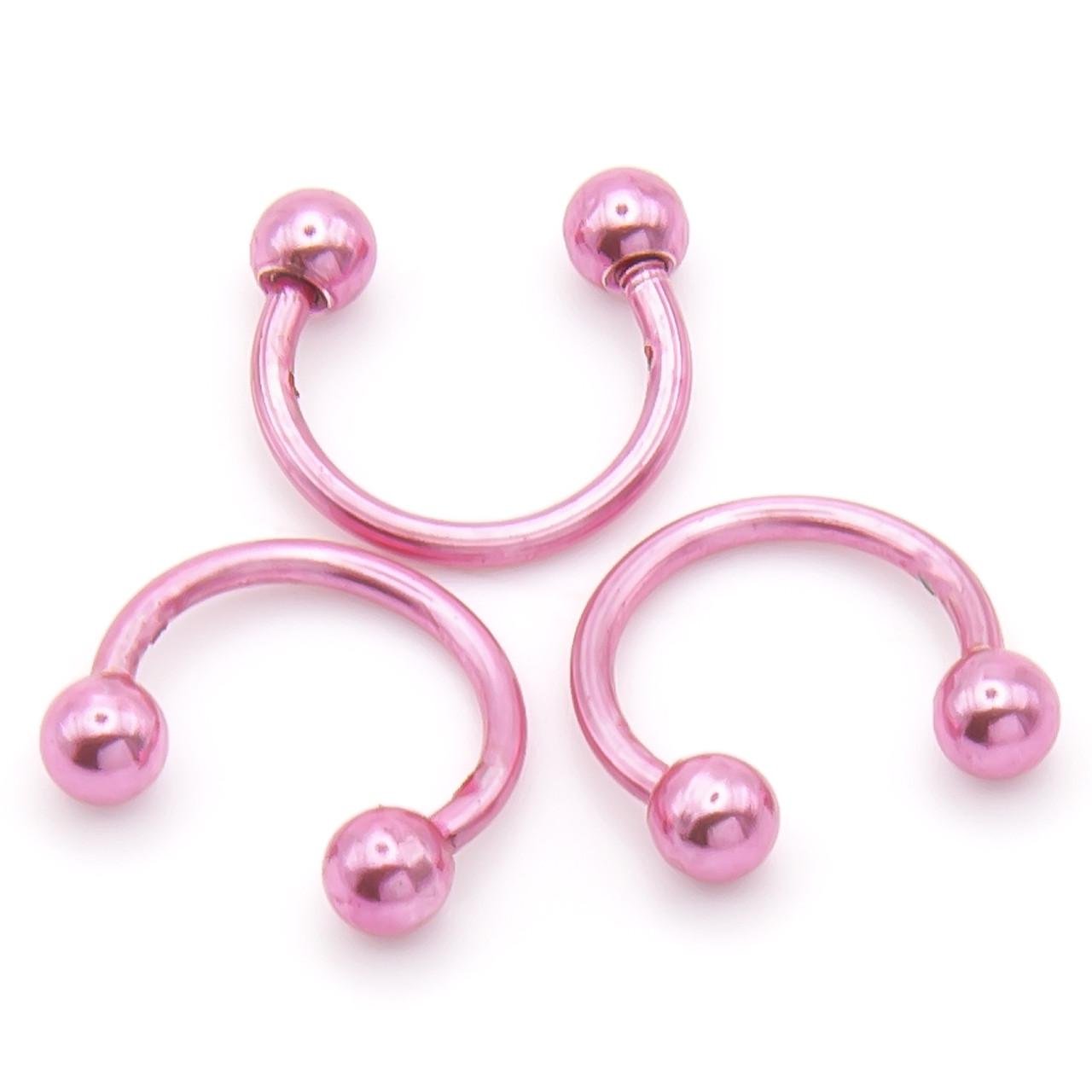 Серьга для пирсинга Циркуляр шарик 8х3х1 мм 1 шт. Розовый (ПС0803ц10) Серьга для пирсинга Циркуляр шарик 8х3х1 мм 1 шт. Розовый (ПС0803ц10)