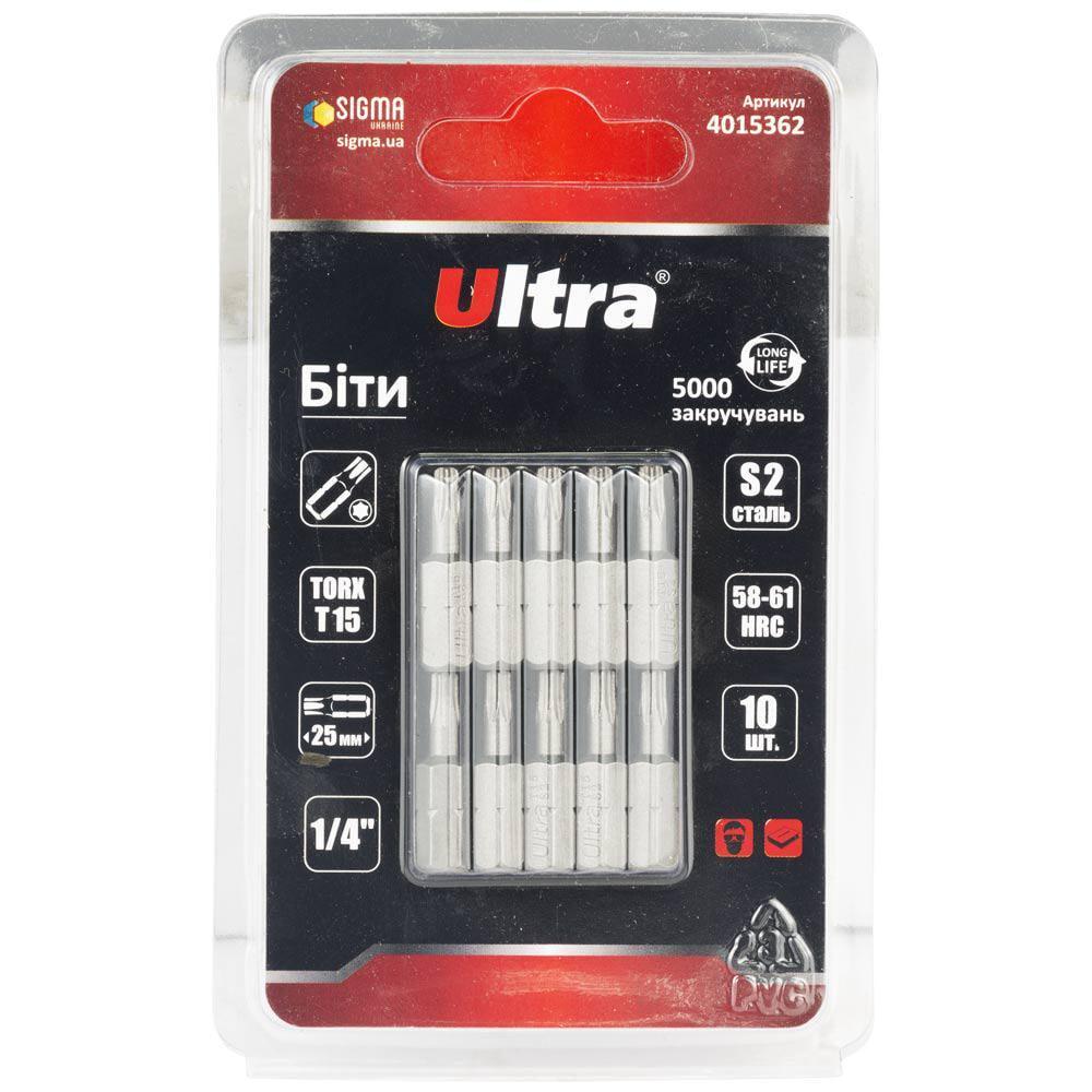 Набор бит Ultra TORX 15x25 мм 1/4" 10 шт. S2 в блистере (4015362) Набор бит Ultra TORX 15x25 мм 1/4" 10 шт. S2 в блистере (4015362)