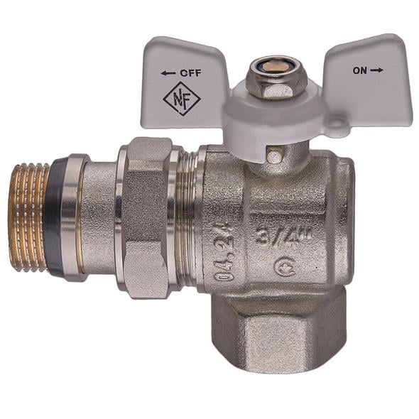 Кран шаровой Nolf NFC.983 NF3163 3/4" ВЗ с американкой бабочка (269425)