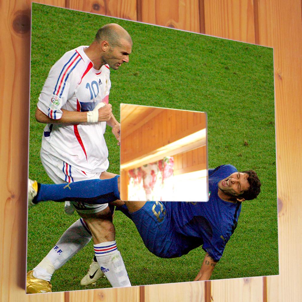 Зеркало декоративное Зинедин Зидан и Матерацци 260х260 мм (M03322) Зеркало декоративное Зинедин Зидан и Матерацци 260х260 мм (M03322)