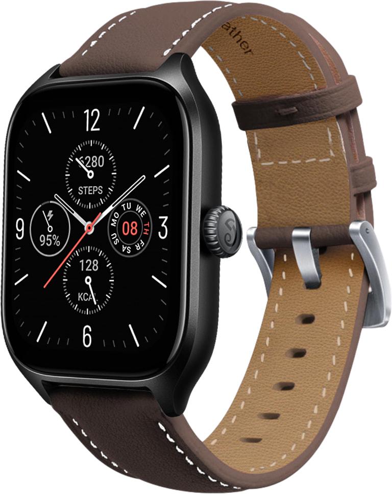 Ремешок кожаный Folsa для Amazfit GTS 4/Mini Dark Brown (31540-05)
