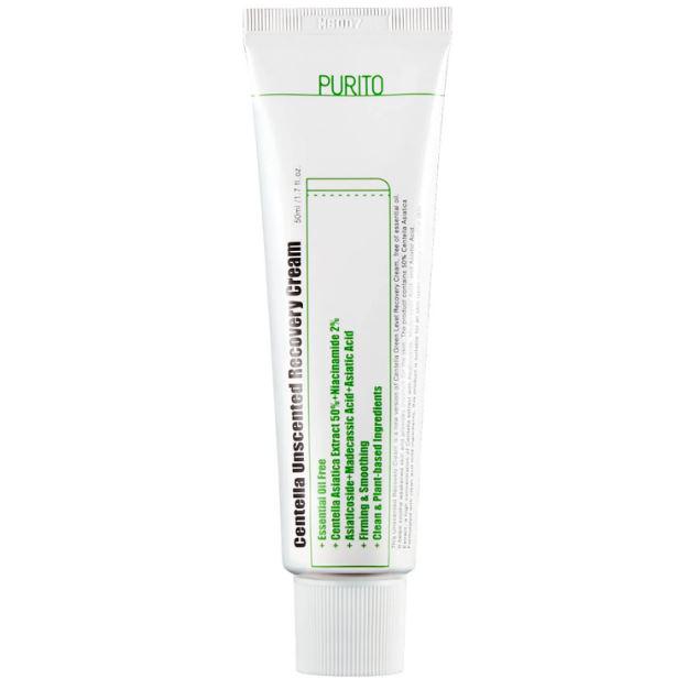 Крем для обличчя відновлювальний Purito Centella Unscented Recovery Cream з екстрактом центелли азіатської 50 мл (P01781)
