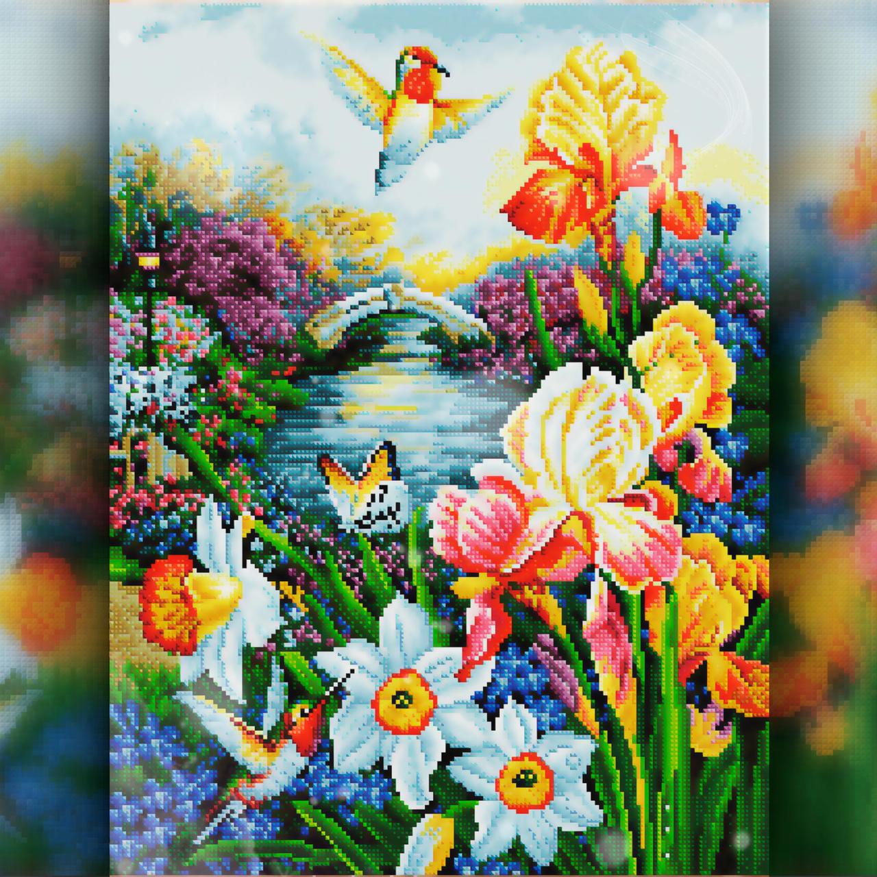 Алмазна мозаїка The Wortex Diamonds Вид у саду 50x60 см (TWD10066XL)