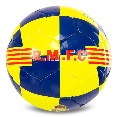 Мяч футбольный Ballonstar REAL MADRID CRYSTAL FB-7960 №5 ламинированный сшит вручную Желто-синий (31773430)