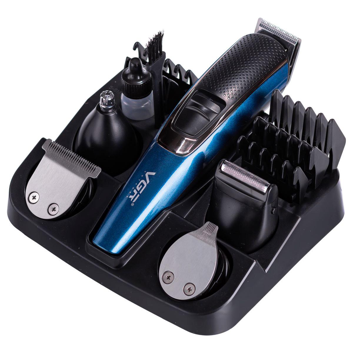 Тример для стрижки VGR V-172 4в1 з насадками Синій (7363) - фото 3 Тример для стрижки VGR V-172 4в1 з насадками Синій (7363) - фото 3