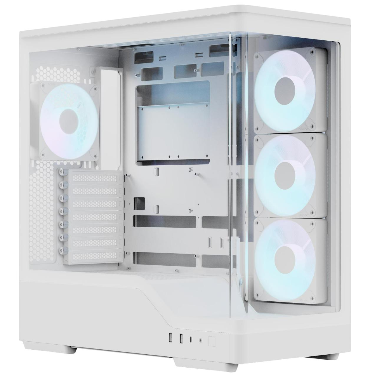 Корпус для ПК AeroCool P500A-WT-v1 Midi-Tower no PSU ATX/MicroATX/Mini-ITX ARGB White (ACCM-PN08143.21)